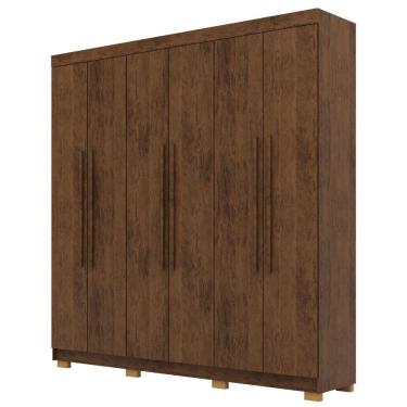Imagem de Guarda Roupa Casal Elegance 6 Portas Imbuia Rústico Vila Rica
