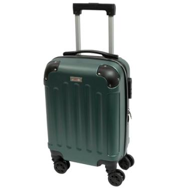 Imagem de Mala Viagem PP Rodas Removíveis Prática Organização Tampa Zíper Senha Verde Clavos