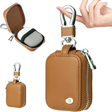 Imagem de CCSmall Capas para fones de ouvido, estojo de armazenamento de fone de ouvido para AirPods Pro 3/4/1/2/3/Pro 2, estojo de transporte de couro PU com zíper bolsa pequena bolsa organizadora de viagem