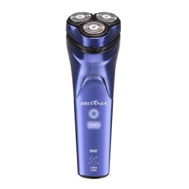 Imagem de Barbeador Britânia BBA07 - A Prova D'água Cromado Azul, Bivolt - Philc