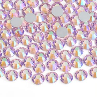 Imagem de Jollin Cola Fixa Cristal Flatback Strass Diamantes de Vidro Pedras para Artesanato Arte de Unhas Artesanato Decorações Roupas Sapatos 1,8 mm (ss5 2880pcs, Rosa AB)