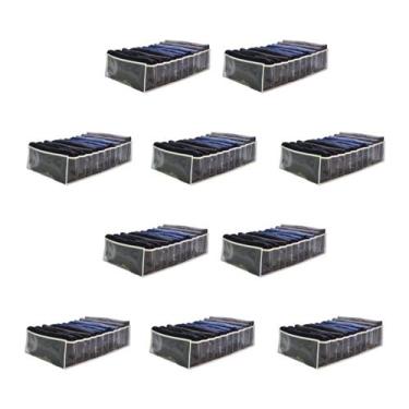 Imagem de Kit 10 Colmeias Organizadoras de Camisetas (40x25x10) para Guarda Roup