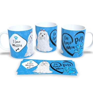 Imagem de Caneca de Porcelana Estampa Cachorro Pet Dog (I Love Maltês)