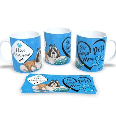 Imagem de Meu Melhor Amigo Caneca de Porcelana Pet Dog Cachorro (I Love Lhasa Apso.)