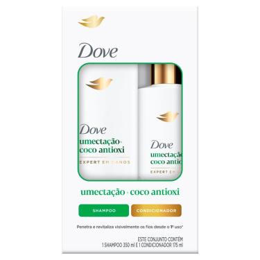 Imagem de Kit Dove Umectação e Coco Antioxi Expert em Danos Shampoo 350ml e Condicionador 175ml