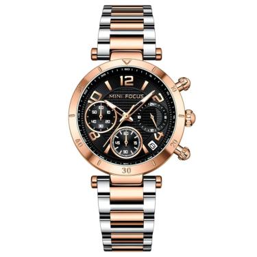 Imagem de Relógio de Quartzo Feminino Minimalista com Strass Movimento de Quartzo