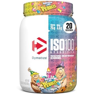 Imagem de Dymatize ISO 100 WHEY PROTEIN BIRTHDAY CAKE PEBBLES 1.3LB 600G