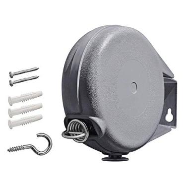 Imagem de Varal Retrátil Portátil Resistente Pvc Retrátil Linha de Roupas Única Linha 49 Pés Rack de Secagem de Roupas Para dentro de Casa S