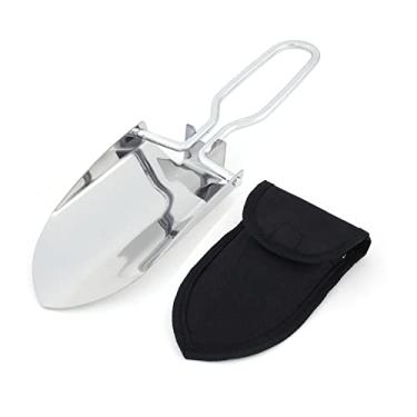 Imagem de Dobrável Portátil Pá de Jardim Pá de Aço Idável Jardinagem Acampamento Pá Sujeira Ferramentas Manuais Práticas