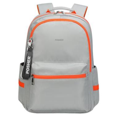 Imagem de Mochila Alyssa Antifurto Cinza Claro - Posher