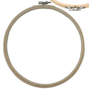 Imagem de Bastidor Bambu Tarraxa Bordado Manual Ponto Russo 12cm - Evolvere, Com