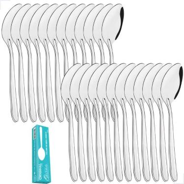 Imagem de 2X Jogo Aço Inox 24 Colher Mesa Sopa Buffet Restaurante Orie