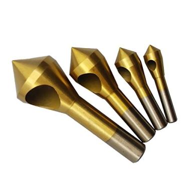 Imagem de barenx 4 brocas escareadoras de metal revestidas de titânio