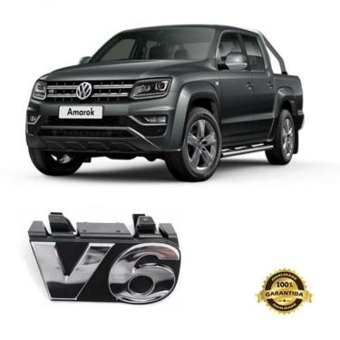 Imagem de Emblema Letras V6 Encaixe Dianteiro Amarok 2017/2020 Cromado