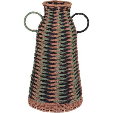Imagem de Vaso Decorativo Enfeite Casa Fibra 40x22x22cm Color