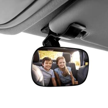 Imagem de Lyxheth Espelho de carro de bebê, espelhos de assento de carro, espelhos de encaixe convexos de grande ângulo, acessórios internos automotivos universais, espelho retrovisor ajustável para banco