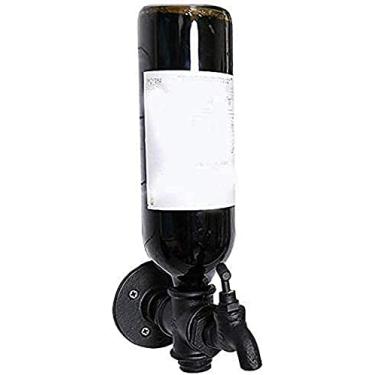 Imagem de Prateleira de vinho retrô para pendurar na parede com tema de restaurante cremalheira de vinho criativa prateleira de exibição personalizada