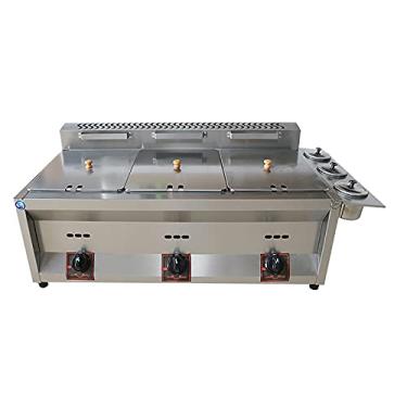 Imagem de HYUIO Fritadeira comercial a gás GLP 20L 30L, fritadeira de frango, fritadeira para batatas fritas, restaurante, casa, cozinha