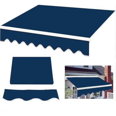 Imagem de FYLFANYAN Capas de pátio para sombra e chuva toldo de pátio tela de substituição à prova d'água para janela porta mercado retrátil toldos de substituição para toldos de pátio (apenas tecido de