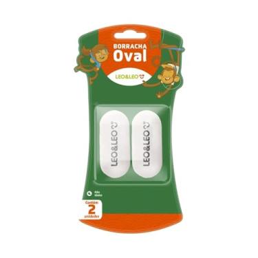 Imagem de BORRACHA OVAL BRANCA BLISTER 2 UND LEOELEO