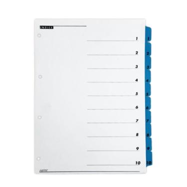 Imagem de Divisórias Para Fichário A4 Artik 10 Divisões C/Visor