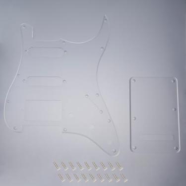 Imagem de Banworks Strat HSS Pickguard 11 furos SSH Pickguard placa de risco com placa traseira Strat 6 furos Tremolo conjunto de capa para para-lama EUA/México estilo moderno Stratocaster ST JT/HB-09