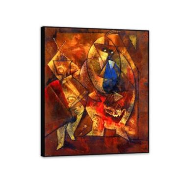 Imagem de Pôster Max Ernst Sunday Afternoon on the Champs Elysées Reproduções de pinturas famosas Surrealismo Wall Art Canvas Max Ernst Decoração de parede para presentes de sala de estar 40 x 30 cm (40.6x30.5