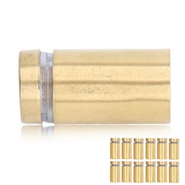 Imagem de YWBL-WH Conjunto de Parafusos de Suporte de Sinal, Kit de Unhas de Aço Inoxidável para Publicidade, 12 Peças, Parafuso Dourado, Impasse para Sinais, Outdoors, Pinturas, Fácil Instalação