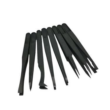Imagem de MERIGLARE Conjunto de 8 Pinças de Precisão Antiestáticas para Fabricação de Joias, Soldagem E Modelismo