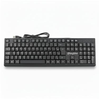 Imagem de Teclado Office Membrana Keytime TypeFlow Full Size USB 2.0 Preto - KYT00009