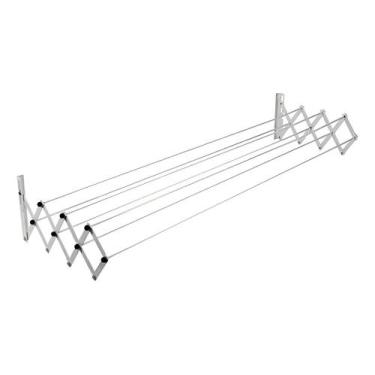 Imagem de Varal Branco Sanfonado em Aço - MAXEB - 7000, Branco