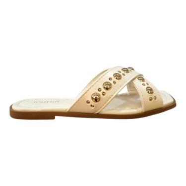 Imagem de Chinelo Rasteira Feminino Rafitthy Casual Conforto Trançada Pedras Met