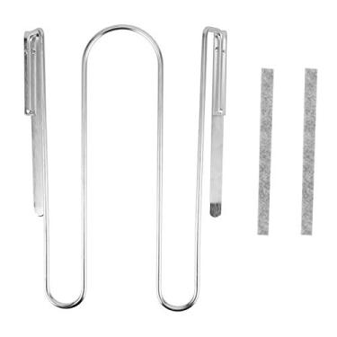 Imagem de MUNEFE Rack de vidro sob prateleira, rack de vidro de vinho sob prateleira, organizador de suporte de drenagem de copo suspenso montado em aço inoxidável para cozinha doméstica