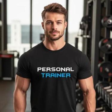 Imagem de Camiseta Personal Trainer Blue Academia Fit Fitness Dryfit - CRIEL, Pr