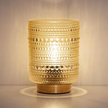 Imagem de Mirasium Pequena lâmpada decorativa estética com temporizador para decoração de prateleira/cabeceira/mesa de café, lâmpadas sem fio operadas por bateria para dormitório/escritório/pátio/entrada/manto