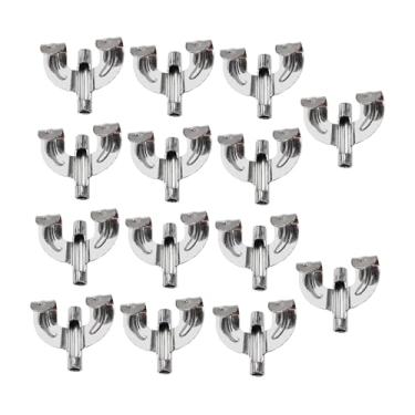 Imagem de Esquirla Conjunto de 14 ganchos de fixação para bumbo, acessórios de montagem para instrumentos de percussão, resistentes ao desgaste, ideais para caixas de