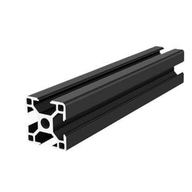 Imagem de S25HH0 1 peça preta 3030 T-Slot anodizado perfil extrusão de alumínio 100mm-1000 mm comprimento trilho linear para impressora CNC 3D (750 mm)