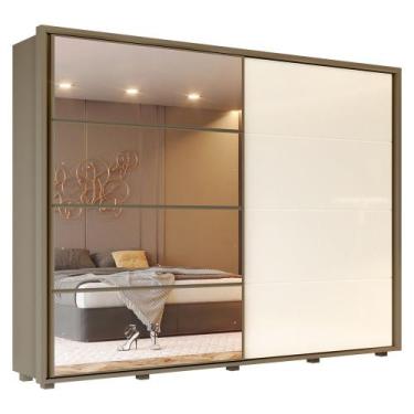 Imagem de Guarda-Roupa Casal 2 Portas Correr 6 Gavetas Cavic Henn Roupeiro, Duna