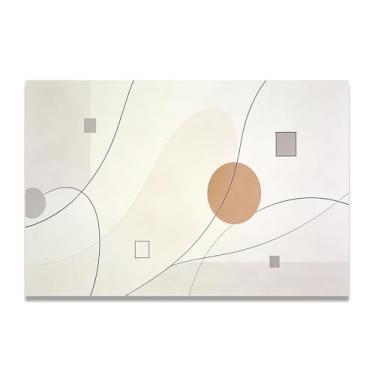 Imagem de LKXGRRSFG Arte invisível Arte em tela minimalista: Serenidade tons neutros grande área em branco para decoração de espaço calmo 11,20 x 45 cm sem moldura