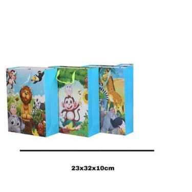 Imagem de Sacola Presente Animais Zoológico 23X32X10Cm 915Est - Geral