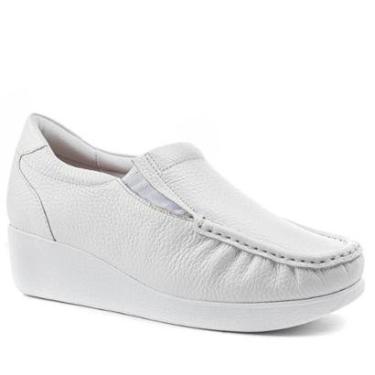 Imagem de Sapato Mocassim Usaflex Anabela Couro-Feminino