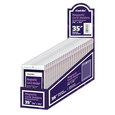 Imagem de Carddict Suporte magnético para cartões de 25 quilates, 5 cm x 8 cm, 35 pontos, porta-cartões com um toque, estojo magnético rígido ultra premium para Pokemon, MTG, Yugioh, Baseball e cartas colecionáveis de jogos esportivos