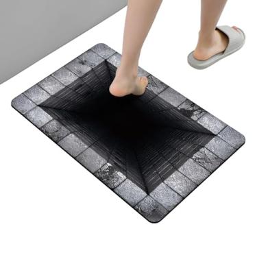 Imagem de Tapete Ilusão De Ótica - 80 X 50 cm Tapete Antiderrapante de Secagem Rápida - Com Efeito De Buraco Ilusório | Para Entrada Sala De Estar Quarto Hall Decoracão Festa Aniversário