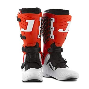 Imagem de Bota Motocross Articulada Jett Hi-Vis Branca/Vermelha 42