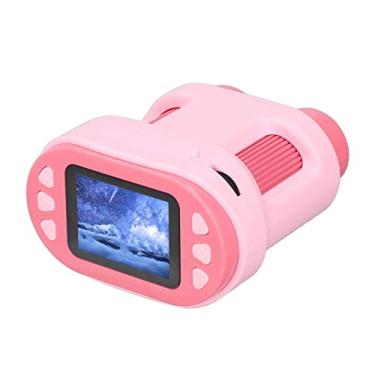 Imagem de aqxreight Câmera de Microscópio de LENTE Dupla Portátil Com Tela LCD de 2 Polegadas CordãO de CartãO de Armazenamento 32G 6 Espécimes Telescópio 5? 200X Branco Direito é e Telescópio Você (Rosa)