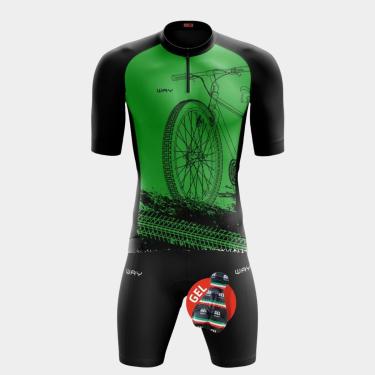 Imagem de Conjunto de Ciclismo Masculino - Camisa Roda Vermelha (PRO) e Bermuda GEL (WAY)-Masculino