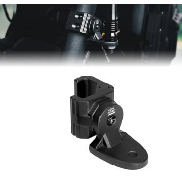 Imagem de KEMIMOTO 1 unidade UTV Whip Light Mount Flag Pole Mount Light Bar Bracket CB Antenna Mount, compatível com Polaris Ranger General Can-Am Defender Commander Maverick Sport Trail Pro Fit, preto