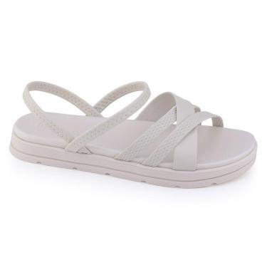 Imagem de Sandália feminina Moleca 5490.102 tira tresse elástic papete