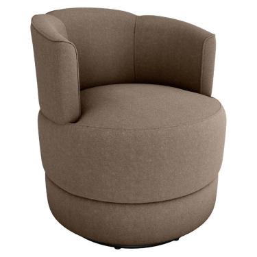 Imagem de Poltrona Base Giratoria Marselha Boucle F498 Milani Store Marrom