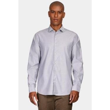 Imagem de Camisa Aramis Manga Longa Slim Sarja Pima Stretch Cinza-Masculino